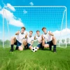 Voetbaldoel Voor Spellen & Training, UV bestendig, Robuust, Grondankers, Wit