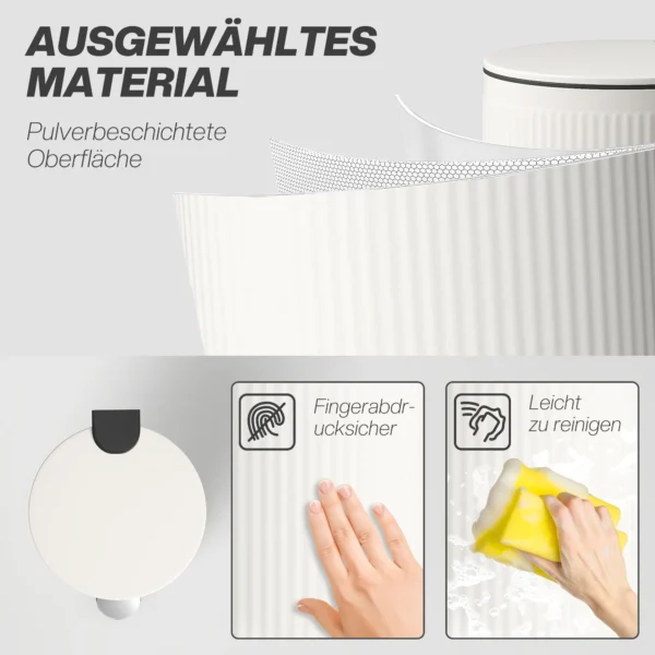 Vuilnisbak 30 L Trappelbak Met Softclose deksel En Pedaal, Binnenbak Metaal, Zwart, 36 X 30 X 60,5 Cm