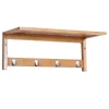 Wandgarderobe garderobe met haken wandmontage ruimtebesparend 5 kg belastbaar, 50 x 16 x 17,5 cm natuurhout 1