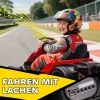 24V Elektrisch Go Kart, Drift Modus, Verstelbare Zitplaats, 5 punts Veiligheidsgordel, Muziekfunctie, Claxon, 6 12 Jaar Rood