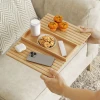 Armleuning Dienblad Voor Banken, Voor Drankjes, Snacks, Afstandsbediening, Bamboehout