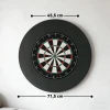 Dartbord set Met Beschermingsring, 6 Dartpijlen Met Stalen Punten, Sisal, Kunststof, Zwart