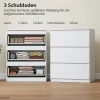 Dressoir Met 3 Lades, Voor Woonkamer, Slaapkamer, Gang, Spaanplaat, Wit