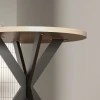 Eettafel 75 X 75 Cm Rond Keukentafel Voor 2 4 Personen Modern Eetkamertafel Met Spinnenpoot Bruin