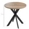Eettafel 75 X 75 Cm Rond Keukentafel Voor 2 4 Personen Modern Eetkamertafel Met Spinnenpoot Bruin