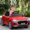 Elektrische Kinderauto, 12V Audi Q8, 3 5 Km/u, Afstandsbediening, Koplampen, Muziek, Rood