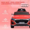 Elektrische Kinderauto, 12V Audi Q8, 3 5 Km/u, Afstandsbediening, Koplampen, Muziek, Rood