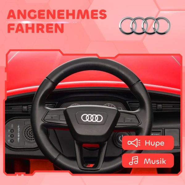 Elektrische Kinderauto, 12V Audi Q8, 3 5 Km/u, Afstandsbediening, Koplampen, Muziek, Rood