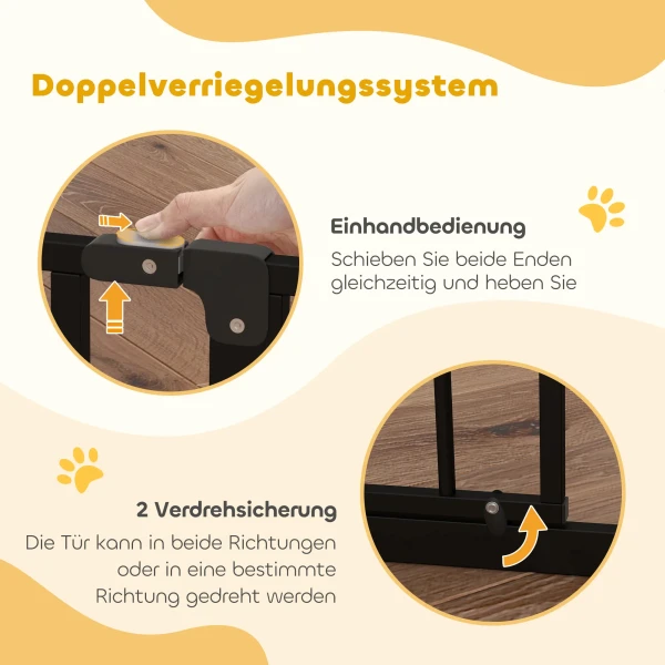 Honden Afsperraster, Klembevestiging, Verstelbare Lengte, Staal/ABS, 75 95 X 76cm, Zwart