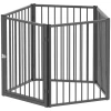 Hondenpark, Dierenpark, 5 Panelen, Draagbare Opvouwbare Hek, Veilig, Zwart