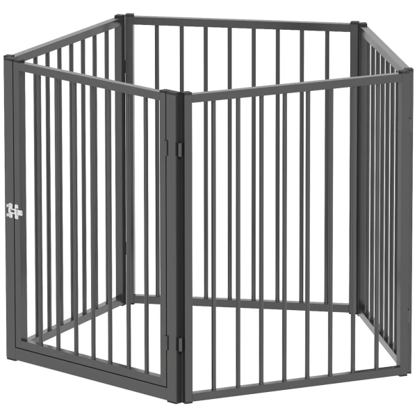Hondenpark, Dierenpark, 5 Panelen, Draagbare Opvouwbare Hek, Veilig, Zwart