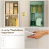 Keukenkast, 5 laags Opbergkast, Verstelbare Planken, Voor Woonkamer, Keuken, Voorraadkast, Hout, Wit