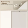 Keukenkast, 5 laags Opbergkast, Verstelbare Planken, Voor Woonkamer, Keuken, Voorraadkast, Hout, Wit