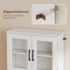 Keukenkast, Verstelbaar Rek, Werkblad, Acryldeuren, Kabelgat, Voor Woonkamer, Keuken, Eetkamer, MDF, Wit