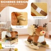 Kinder Schommelpaard Baby Schommeldier Rendier Met Slaapliedjes, Voor 18 36 Maanden Pluche 65 X 35 X 59 Cm Bruin