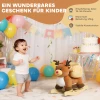Kinder Schommelpaard Baby Schommeldier Rendier Met Slaapliedjes, Voor 18 36 Maanden Pluche 65 X 35 X 59 Cm Bruin