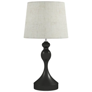 LED Tafellamp Met 3 Kleurtemperaturen, Nachtkastlamp Met USB A+C Laadpoorten, Linnen Scherm, Zwart