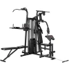 Multifunctioneel Trainingsstation, Thuisfitness Machine Voor Meer Dan 10 Oefeningen, Gewichten, Aanpasbare Fitnessbank, Zwart