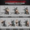 Multifunctioneel Trainingsstation, Thuisfitness Machine Voor Meer Dan 10 Oefeningen, Gewichten, Aanpasbare Fitnessbank, Zwart