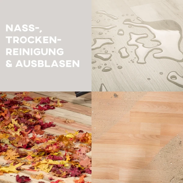 Nat En Droogzuiger, Verrijdbaar, 3 voudig Filtersysteem, 20 L Stofcontainer