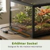 Reptielen Terrarium, 86 Liter Vivarium Met Schuifdeur, Afsluitbaar, Voor Hagedissen, Insecten, Spinnen, Gekko's, 60 X 45 X 32 Cm, Zwart