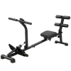 Roeimachine, Roeiapparaat Voor Sit ups, 12 traps Verstelbaar, 2 in 1 Cardio apparaat, LCD display, Staal, Kunststof, Zwart