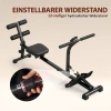 Roeimachine, Roeiapparaat Voor Sit ups, 12 traps Verstelbaar, 2 in 1 Cardio apparaat, LCD display, Staal, Kunststof, Zwart