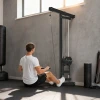 Roeimachine Voor Training, Wandgemonteerd Fitnessapparaat, Kabelmachine Voor Thuisgym, Staal, Zwart