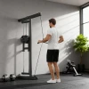Roeimachine Voor Training, Wandgemonteerd Fitnessapparaat, Kabelmachine Voor Thuisgym, Staal, Zwart