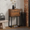 Smalle Consoletafel, Kast, Industrieel Ontwerp, Woonkamer Gang, 40x30x76cm, Rustiek Bruin