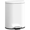 Vuilnisbak 12L Pedaalemmer Afvalemmer Met Deksel, Voetpedaal, Binnenemmer, Soft Close Functie, 30 X 25,5 X 37,5 Cm, Wit