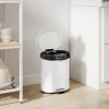 Vuilnisbak 12L Pedaalemmer Afvalemmer Met Deksel, Voetpedaal, Binnenemmer, Soft Close Functie, 30 X 25,5 X 37,5 Cm, Wit