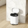 Vuilnisbak 12L Pedaalemmer Afvalemmer Met Deksel, Voetpedaal, Binnenemmer, Soft Close Functie, 30 X 25,5 X 37,5 Cm, Wit