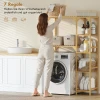 Wasmachinerek, Meerdere Open Vakken, Voor Wasgoed, Accessoires, Bamboehout