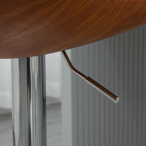 2 delige Set Barkrukken, In Hoogte Verstelbaar, Metalen Frame, Draaibare Zitting, Crèmewit