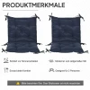 2 delige Set Zitkussens, 98 X 50 Cm Stoelkussens Met Bindlinten, Stoffen Hoes, 8cm Dik Donkerblauw