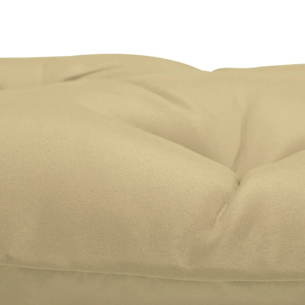 2 delige Set Zitkussens, 98 X 50 Cm Stoelkussens Met Bindlinten, Stoffen Hoes, 8cm Dik Khaki