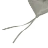 2 delige Set Zitkussens, 98 X 50 Cm Stoelkussens Met Bindlinten, Stoffen Hoes, 8cm Dik Lichtgrijs
