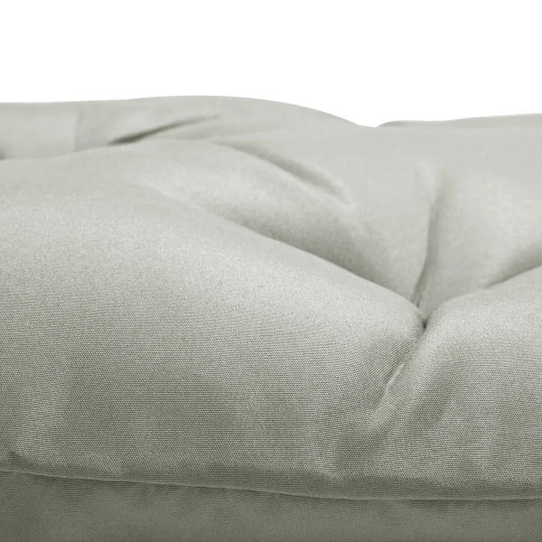 2 delige Set Zitkussens, 98 X 50 Cm Stoelkussens Met Bindlinten, Stoffen Hoes, 8cm Dik Lichtgrijs