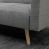 2 In 1 Slaapbank 205 X 88 Cm Sofa Met Bedfunctie, Bank Met Zitkussen, Linnenlook Grijs