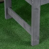 2 zits Houten Tuinbank, Weerbestendige Zitbank, Tuinmeubilair Met Rugleuningen, Belastbaar Tot 240 Kg, 143 X 51 X 85 Cm, Grijs
