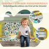 2 zits Kinder Hollywoodschommel Met Verstelbaar Zonnedak Veiligheidsgordel Voor 3 6 Jaar Tot 60 Kg 112x75x120cm Groen