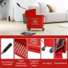 20 L Mopemmer Met Wringer En Handvat, Dweilemmer Op Wielen, Kunststof, Rood