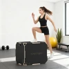 3 in 1 Plyo Box, Sprungbox Met Handvatopeningen, Voor Thuisfitness En Buitenworkouts, 3 Spronghoogtes, Hout, Zwart