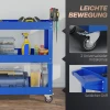 3 laags Gereedschapswagen, 4 Wielen, Staal, 83B X 35,3T X 76H Cm, Blauw