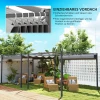 3 X 3 M Tuin Pergola Met Intrekbaar Dak, Paviljoen, Baldakijn Voor Schaduw, UPF30+, Grijs