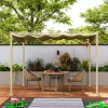 3 X 3 M Tuin Pergola Met Intrekbaar Dak, Paviljoen, Baldakijn Voor Schaduw, UPF30+, Khaki