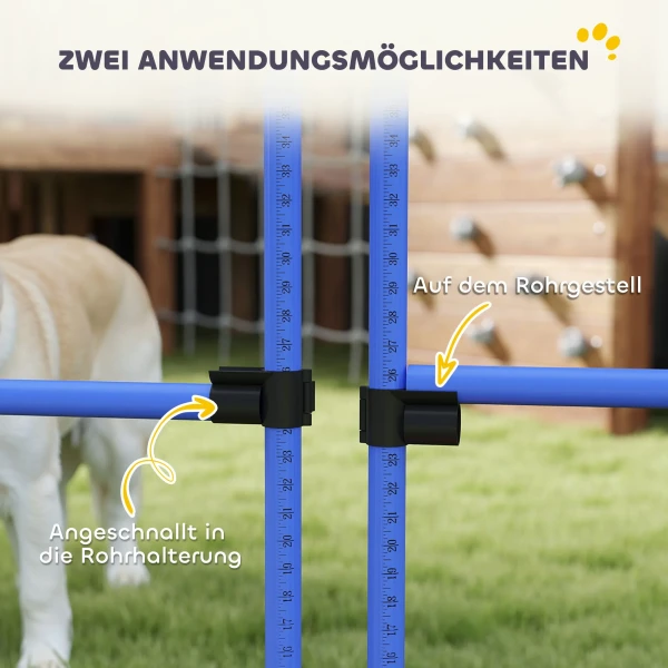 4 delige Hond Agility set Met 4 Hindernissen En Draagtas Voor Sprongtraining, Blauw