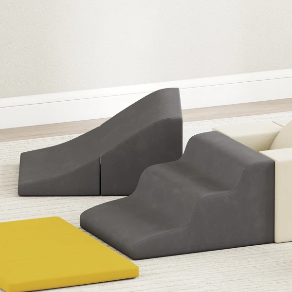 7 delig Set Klimblokken Voor Baby's & Peuters, Zacht Klimset Voor Binnenshuis, Stof, Schuim, Kleurrijk