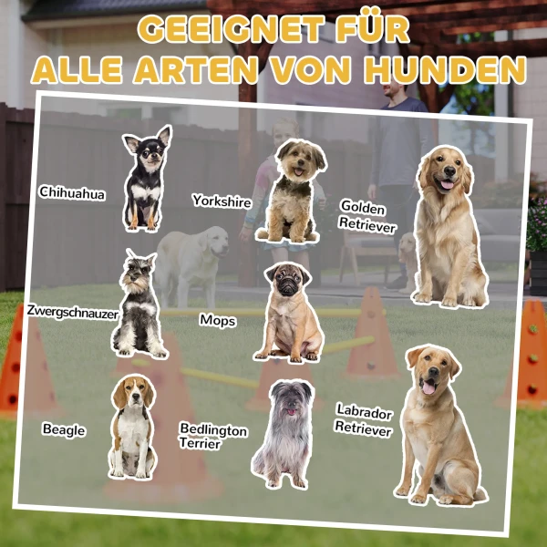 Agility Set Honden 3 delige Agility Uitrusting Voor Hondentraining Stekhordenset Met 6 Kegels 3 Horden Draagtas